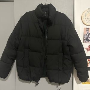 Girlfriend Collective Black Classic Recycled Puffer
